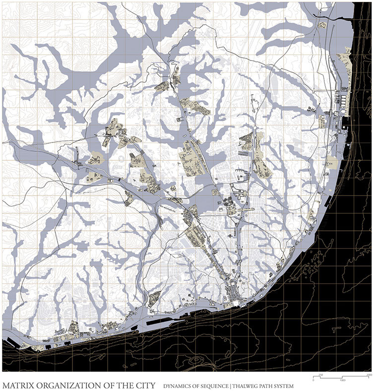 Matrix Organization of the City Dynamics of Sequence | Thalweg Path System
