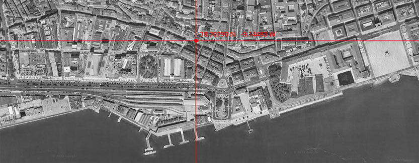 Mapa de localização do atelier na Rua de São Paulo, Lisboa